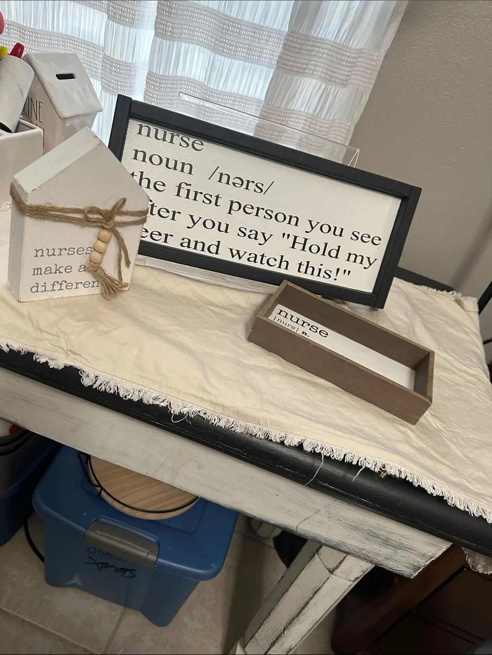 3 pc Nurse wall or shelf signs